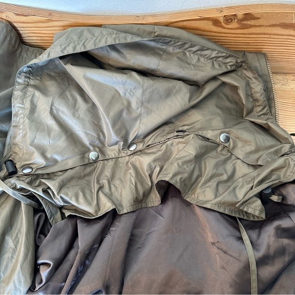 Morphine Generation olive green long windbreaker hooded jacket - Picture 10 of 13